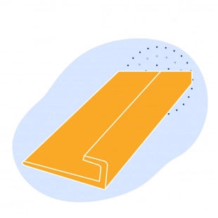 Алюминиевый профиль L-образный 25x2x5 мм АМц ГОСТ 13737-90