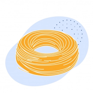 Канат авиационный оцинкованный (Ж) 9.5 мм 6х7(1+6)+1х7(1+6) ГОСТ 2172-80