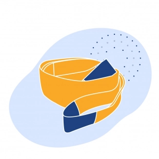 Строп двухпетлевой текстильный серый 4 т 8 м