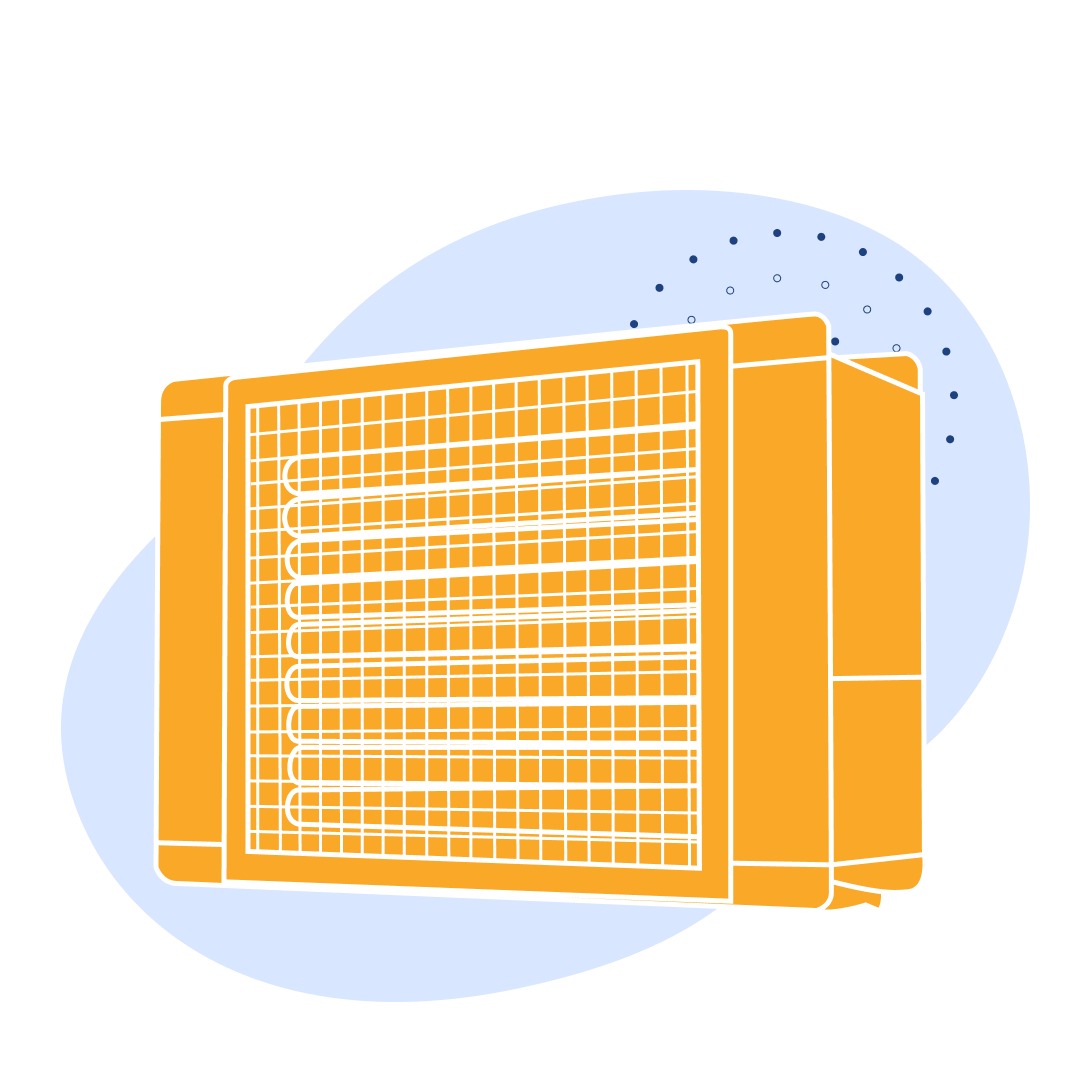 Электрокалорифер 2051x1640x688 мм 256 кВт 11500 м3/час
