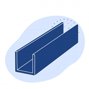 Алюминиевый швеллер 125x125x7.5x8000 мм В95 ГОСТ 8617-2018