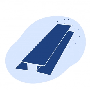 Н-образный профиль стальной 100х100х6 мм 17Г1С ГОСТ Р 57837-2017
