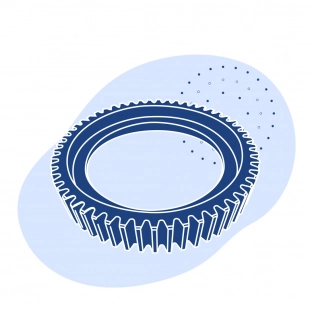 Венцовая шестерня 5000 мм 3700 мм 14-45 мм Ст45