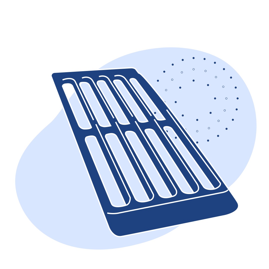 Чугунный колосник 520x210 мм СЧ18