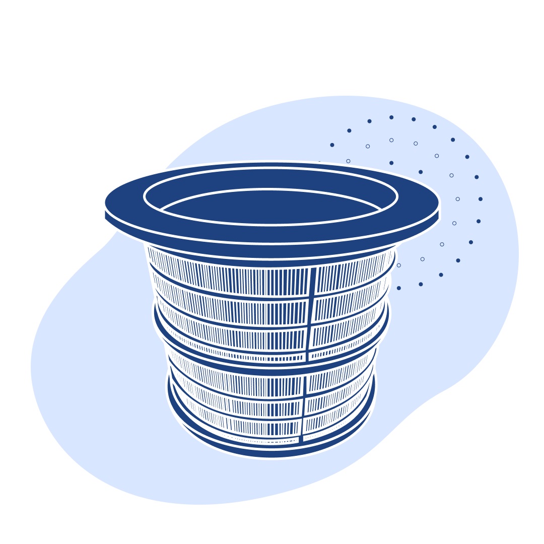 Цилиндрическое щелевое сито (шпальтовое) 1000x4000 мм AISI 304